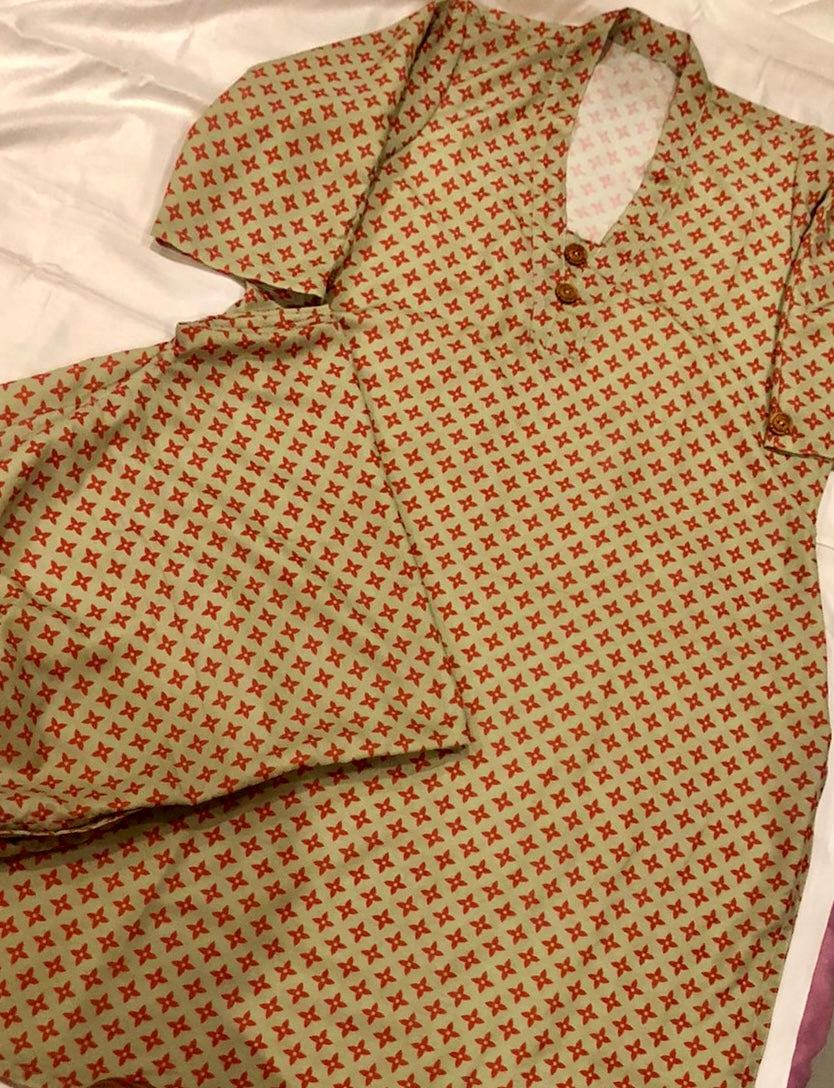 Desi Vitton Cotton Kurta Set