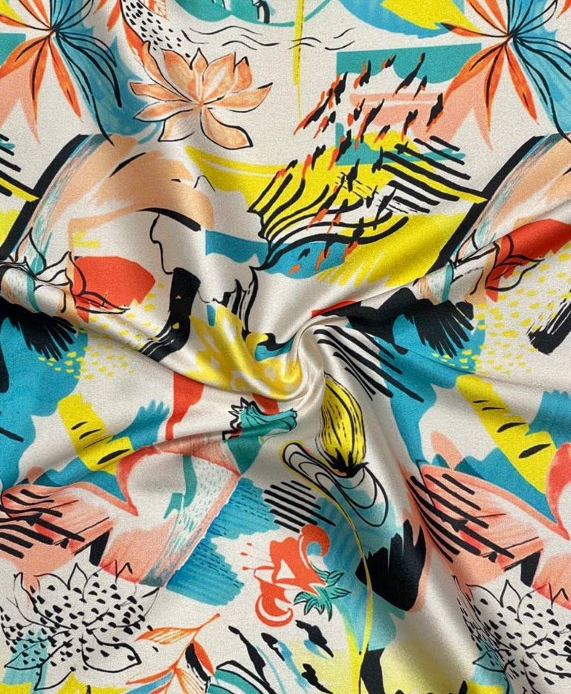 Elysian Bloom Satin Saree