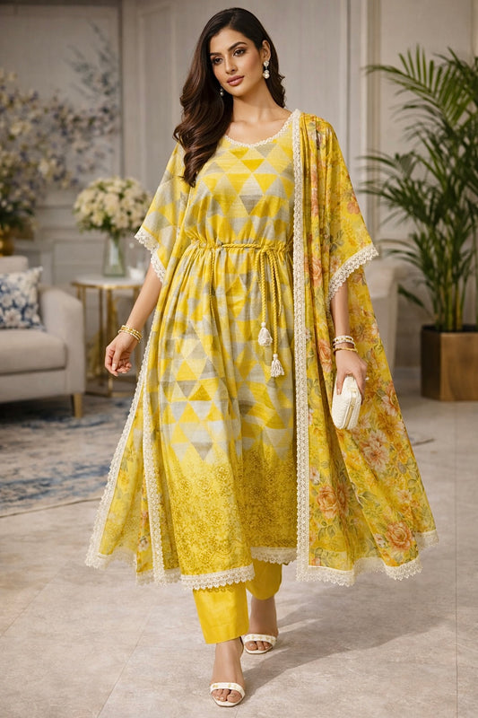 Saher Kaftan Suit Set