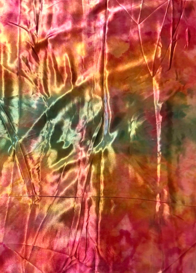 Saffron Blush Luxe Satin Saree