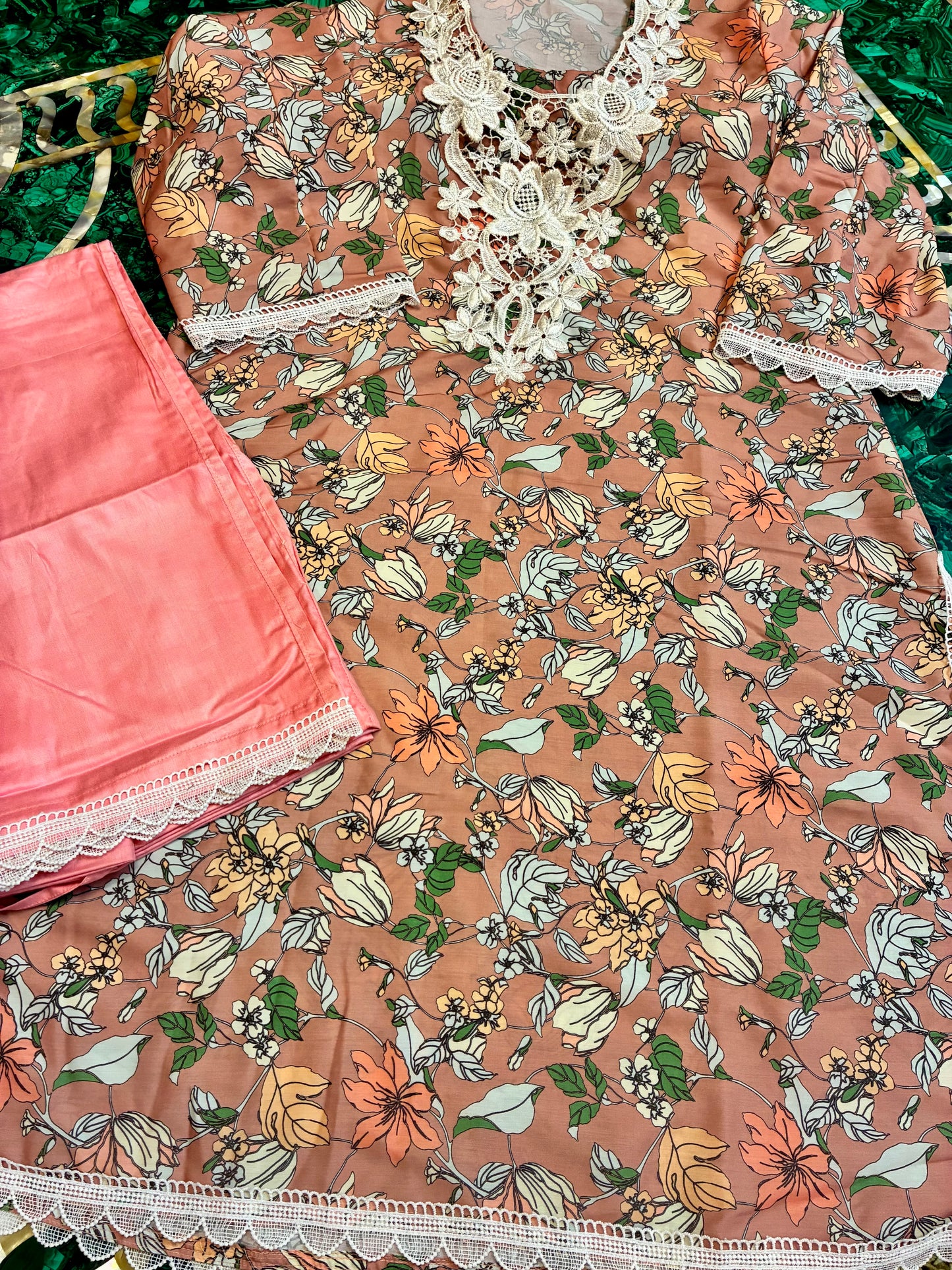 Floral Mist Cotton Kurta Set