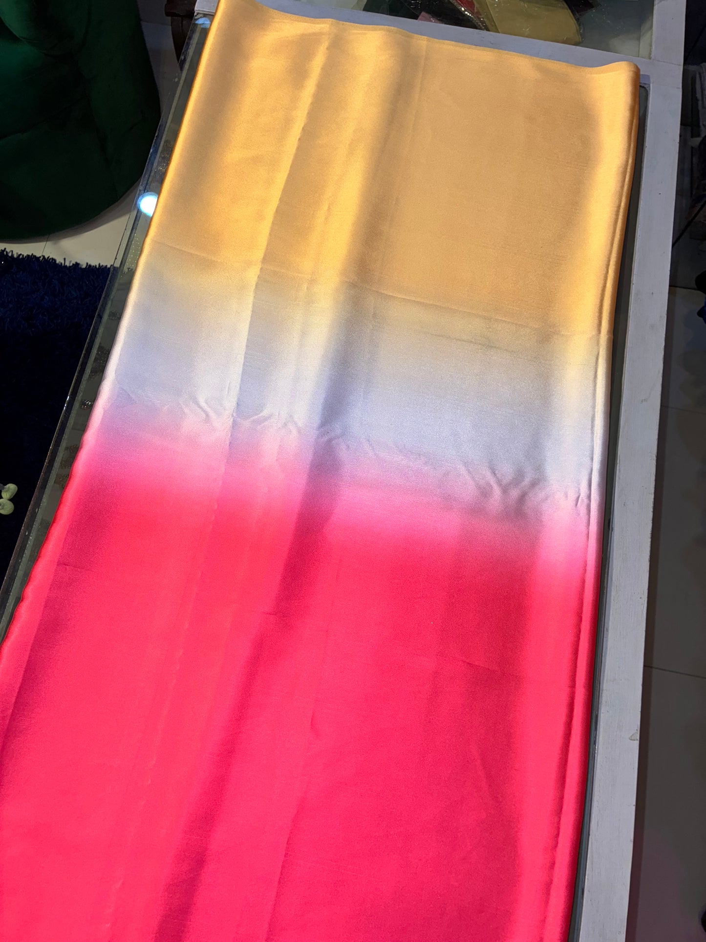 Sunset Sorbet Satin Saree