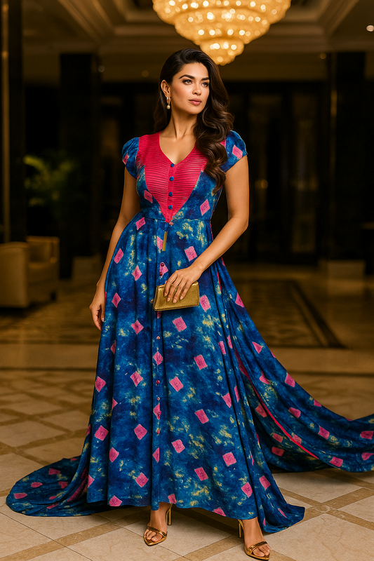 Indigo Dream Trail Gown