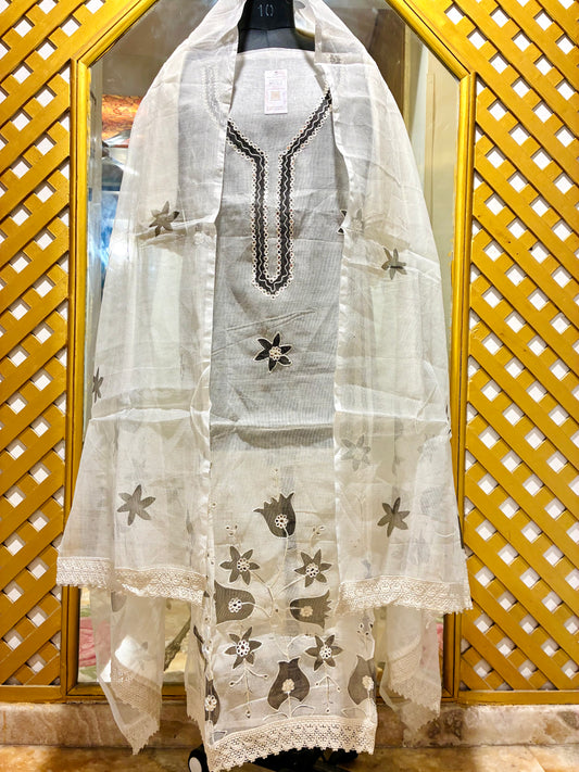 Tulip Ivory Kota Doria Suit Set