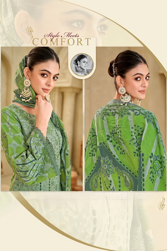 Naira Meadow Unstitched Pakistani Suit Set