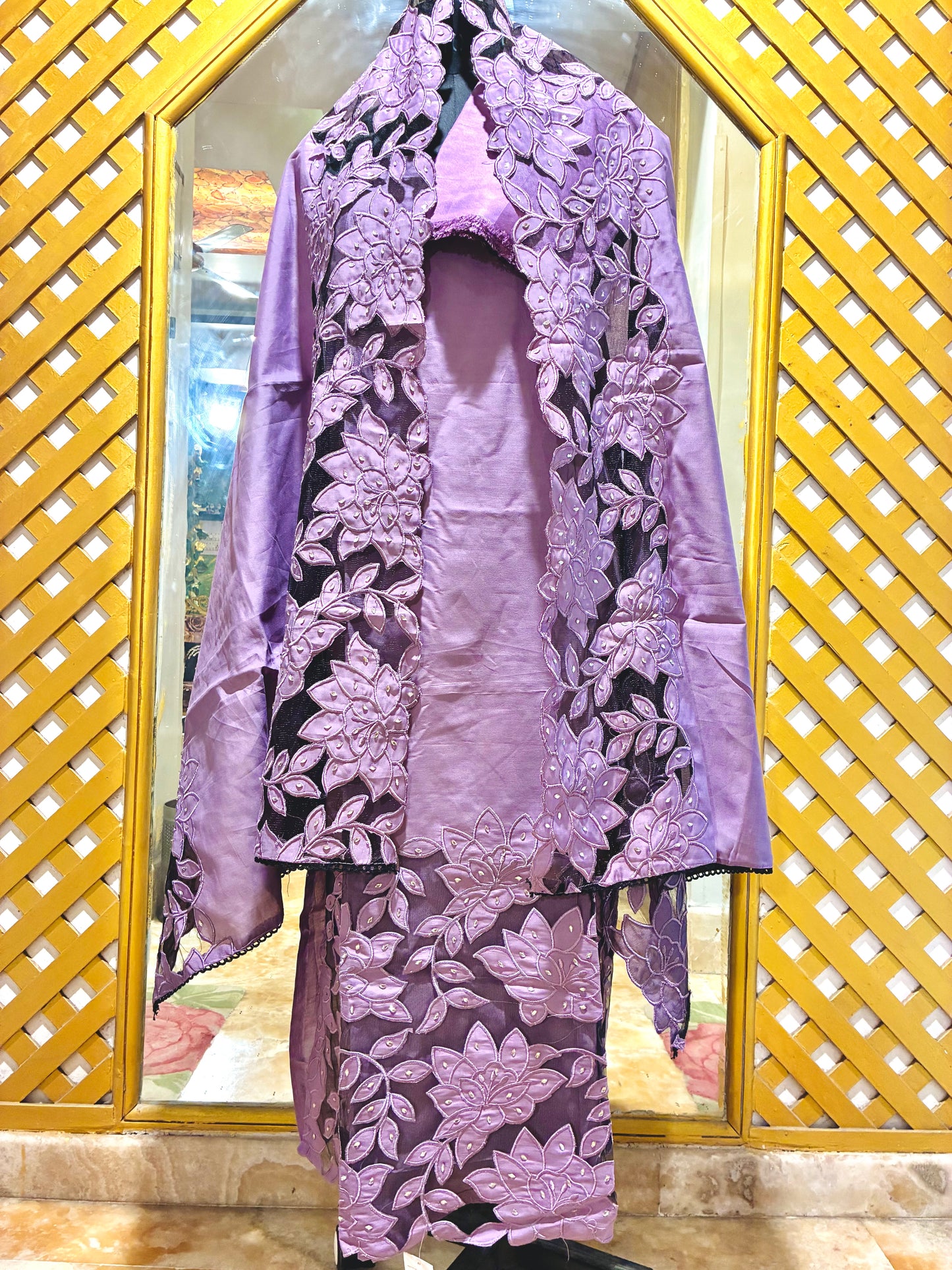 Gulbaagh Cutwork Mulmul Suit Set