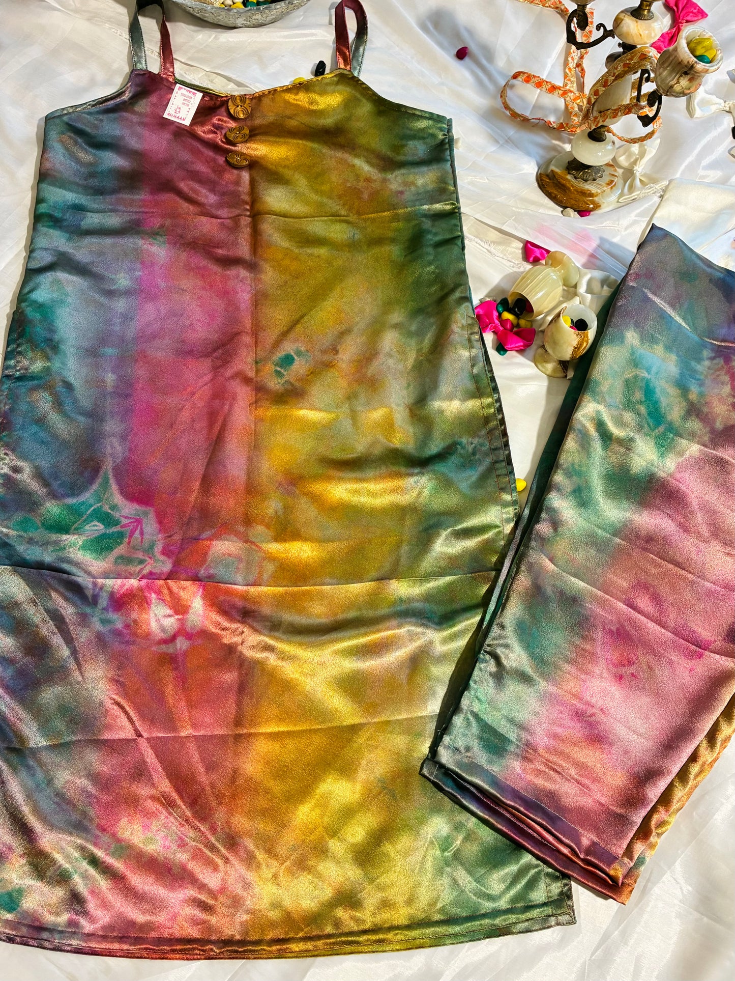 Pink Prism Satin Set