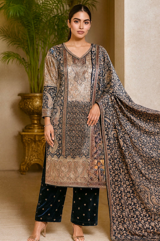 Noora Midnight Tapestry Velvet Set