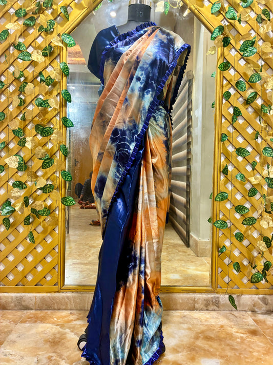 Silver Tide Ready-to-Wear Luxe Satin Saree
