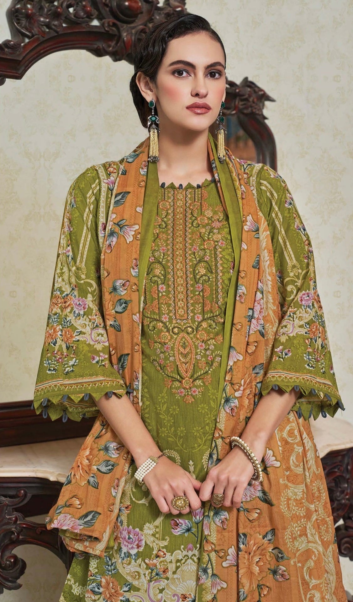 Noor-E-Zehra | Lawn Cotton Embroidered Pakistani Suit Set