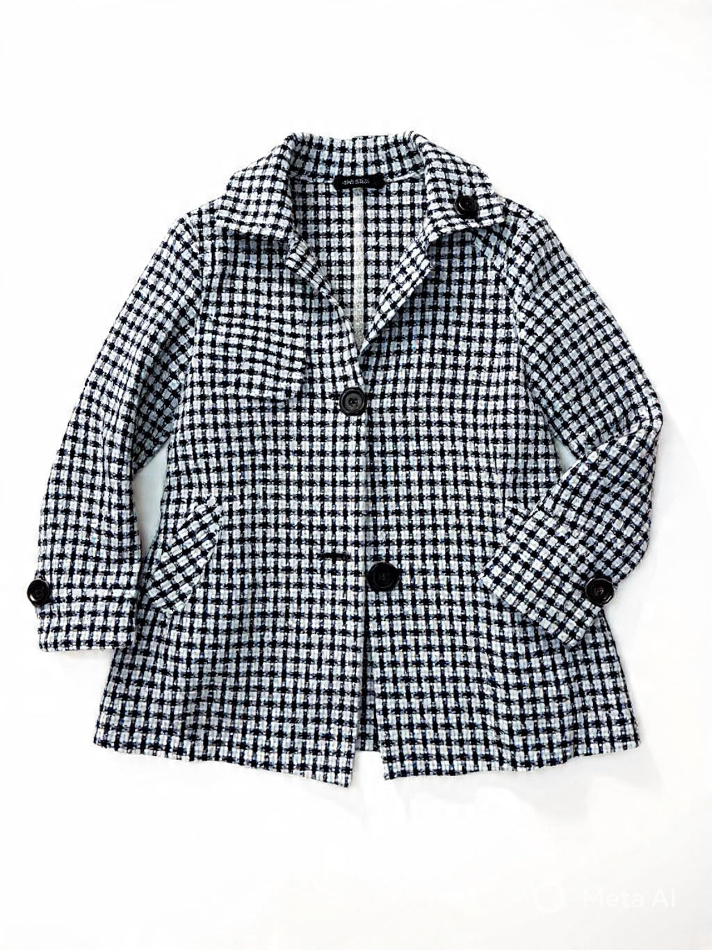 Textured Tweed Short Winter Coat