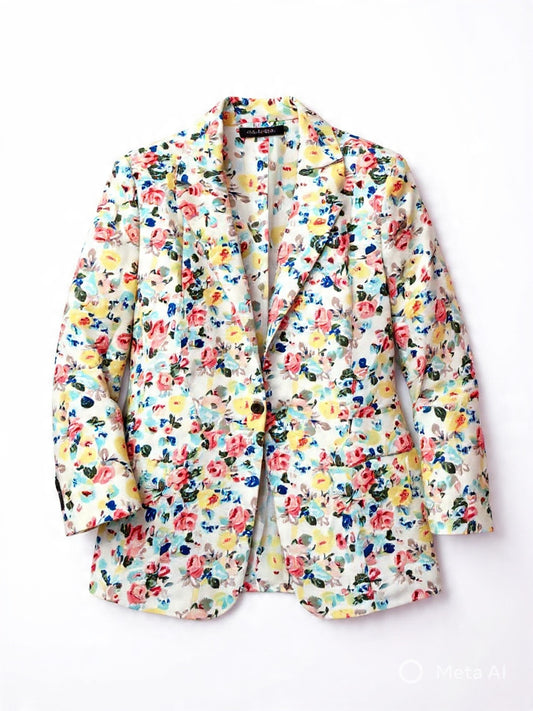 Ivory Garden Floral Winter Coat