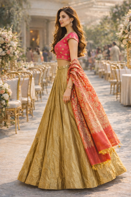 Sunehri Gulab Golden Blush Lehenga Set