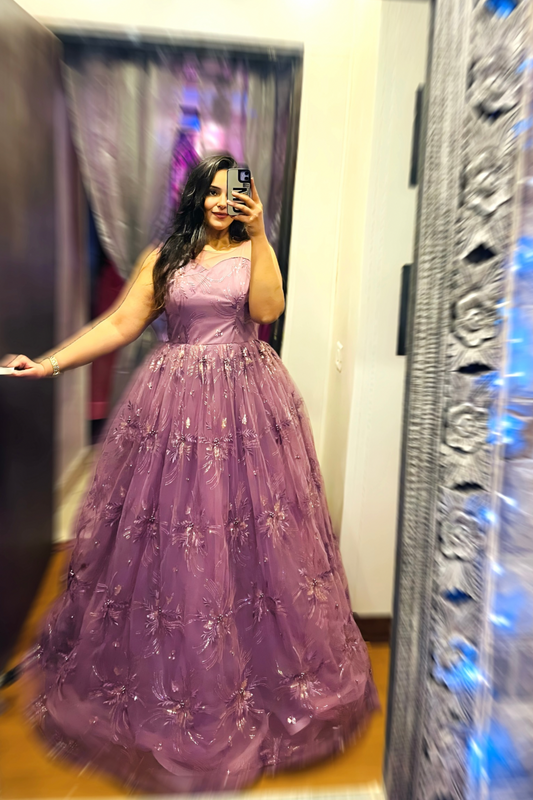 Lilac Bloom Ball Gown