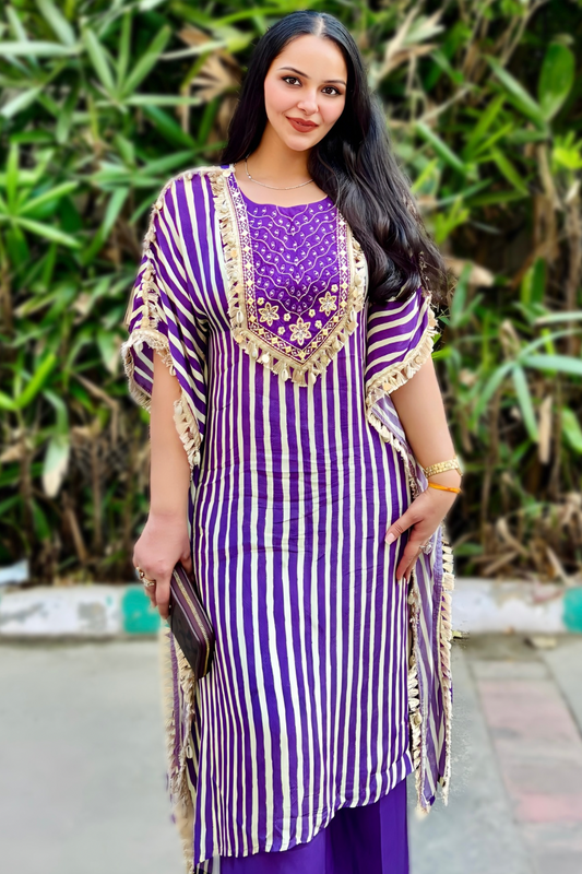 Aurelia Purple Luxe Kaftan