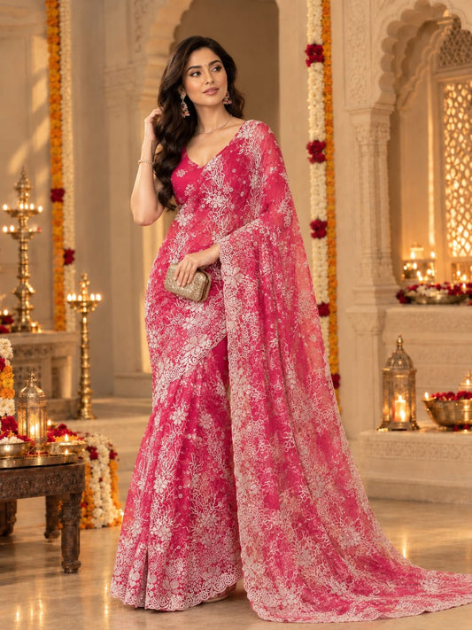 Barbie Veil Net Saree