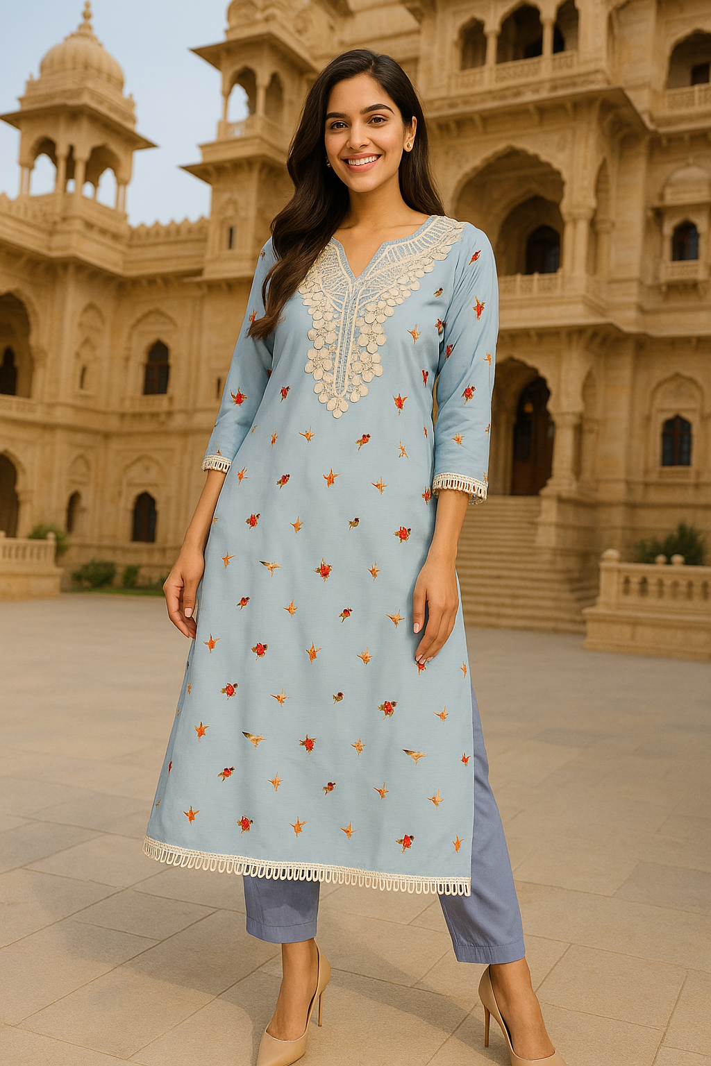 Pastel Bloom Kurta Set