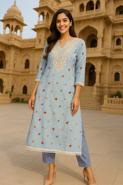 Pastel Bloom Kurta Set