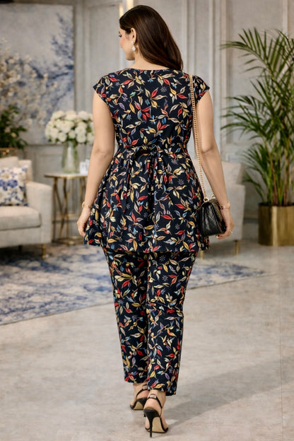 Black Botanica Cotton Co-ord Set
