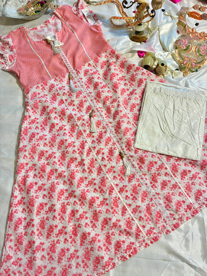 Whispering Flowers Pure Cotton Kurta Set