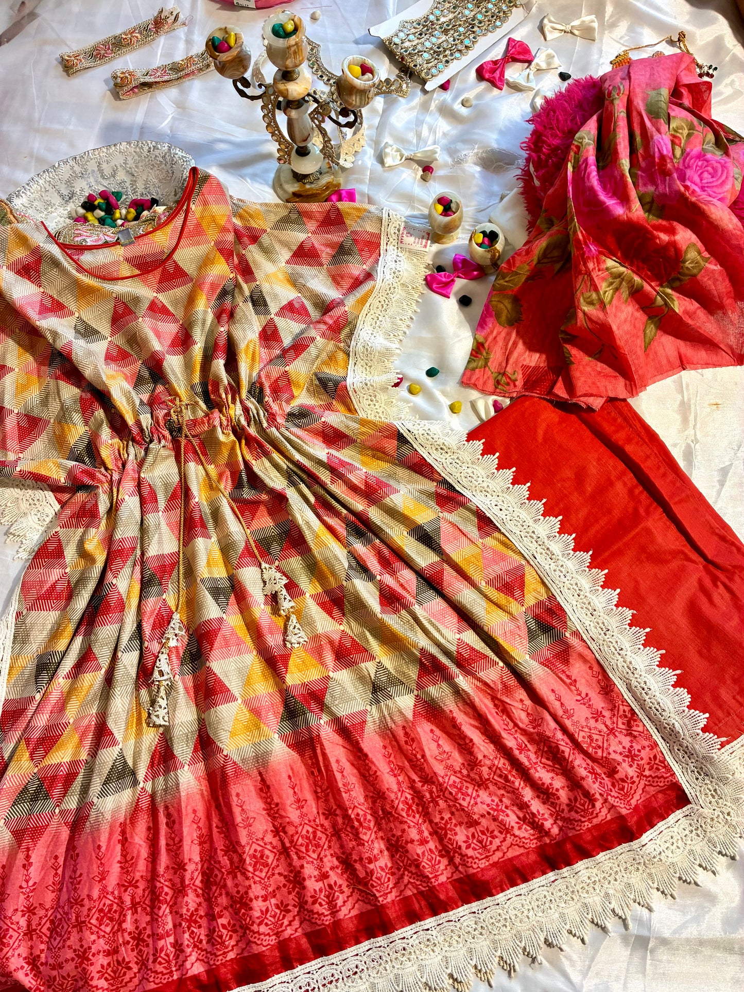 Saher Kaftan Suit Set