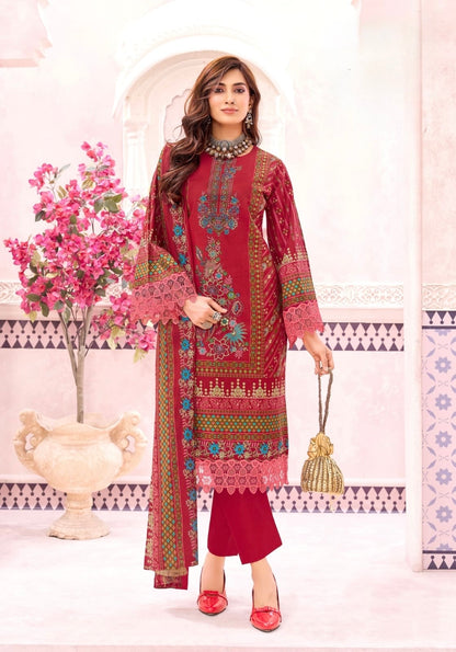 Noor-E-Zahra | Lawn Cotton Pakistani Suit Set