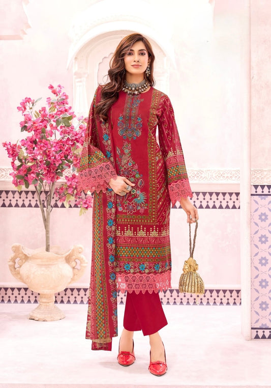 Noor-E-Zahra | Lawn Cotton Pakistani Suit Set