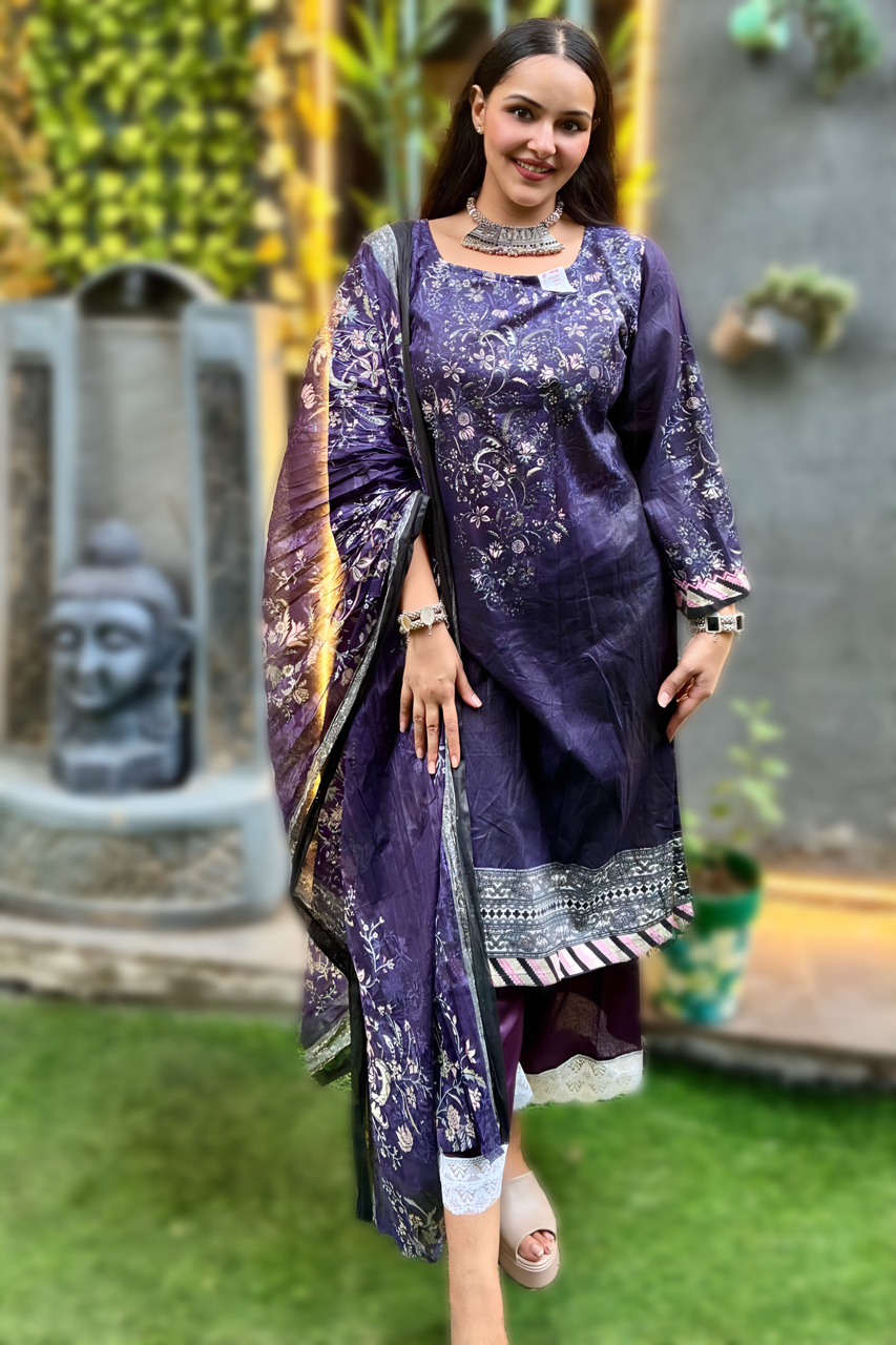 Inara Amethyst Grace | Lawn Cotton Pakistani Suit Set