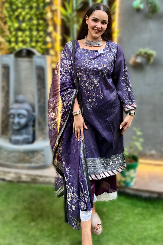 Inara Amethyst Grace | Lawn Cotton Pakistani Suit Set