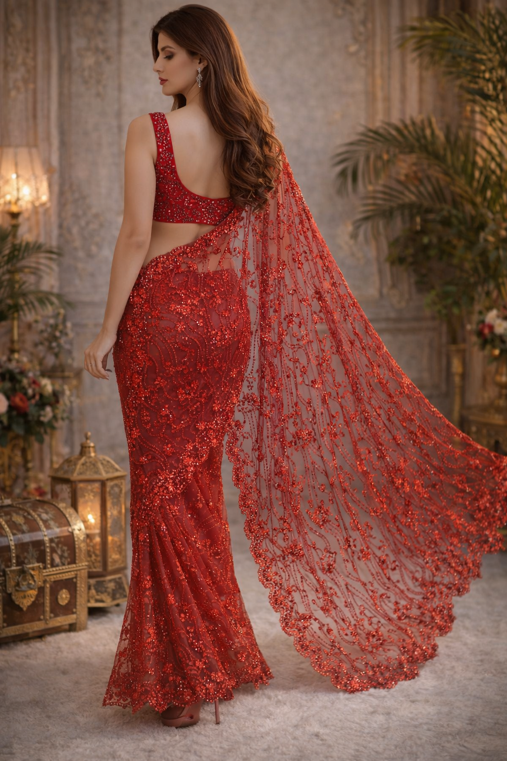 Scarlet Royale Luxe Net Saree