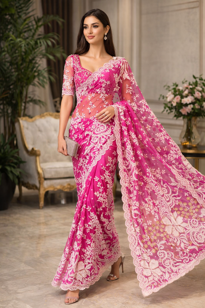 Iris Veil Net Saree