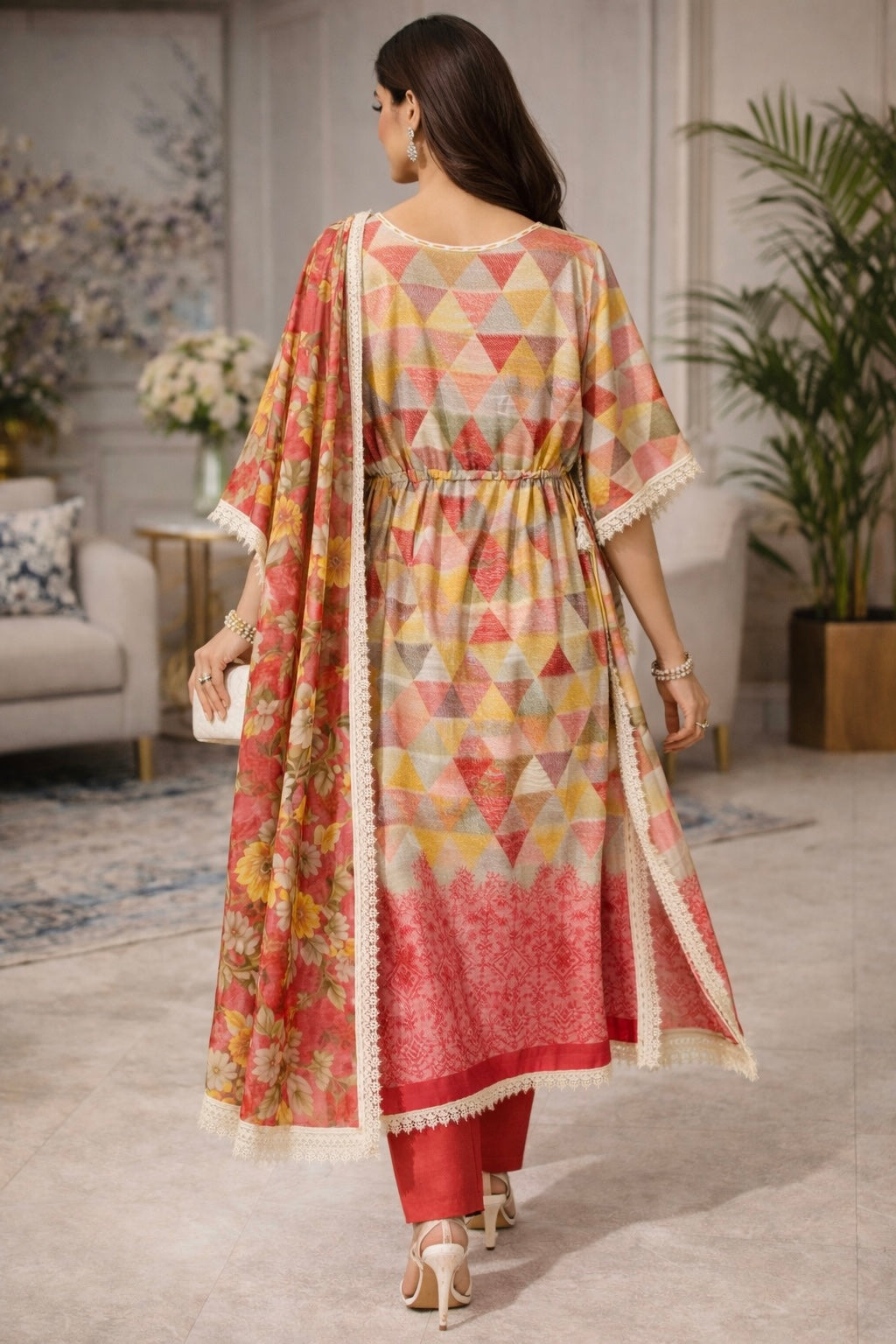 Saher Kaftan Suit Set