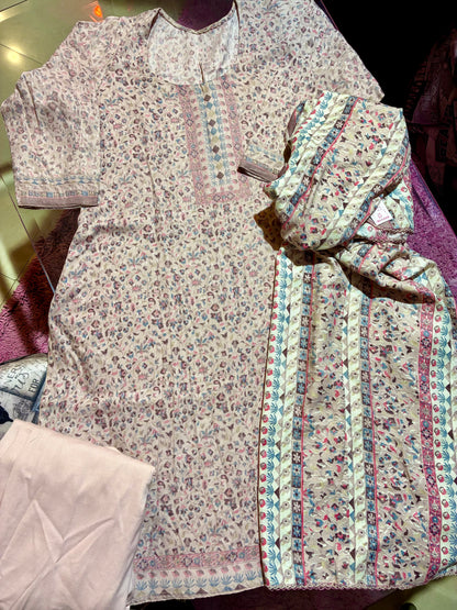 Sehrish Soft Rose Wool Ensemble