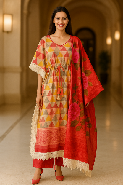 Saher Kaftan Suit Set