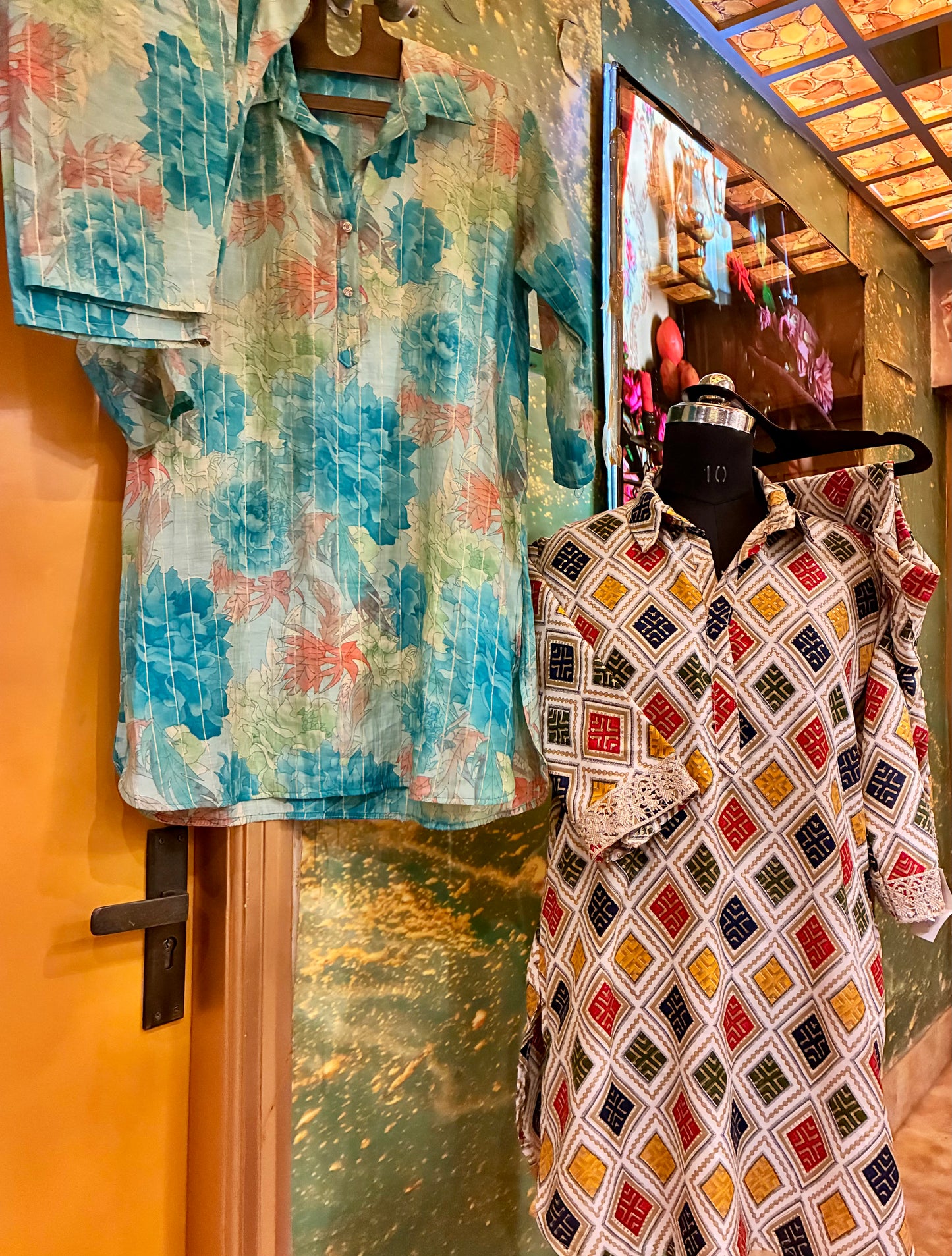 Ivory Mosaic Cotton Co-ord Set