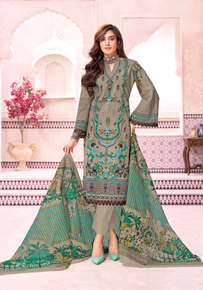 Ameera Teal Grace | Lawn Cotton Pakistani Suit Set