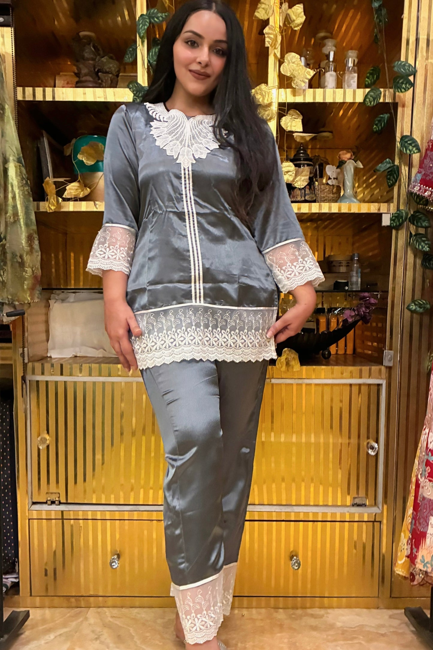 Midnight Muse Satin Co-ord