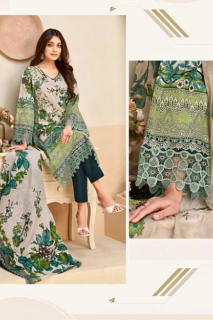 Noor-E-Zemana Emerald Garden Pakistani Suit Set
