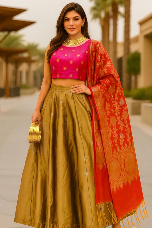 Sunehri Gulab Golden Blush Lehenga Set