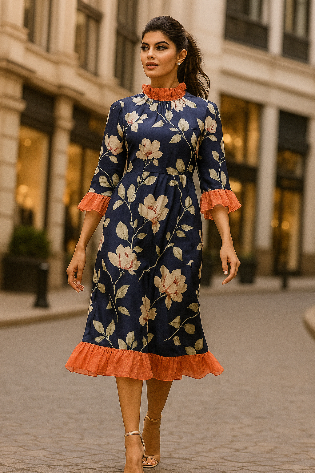 Ted Bakerr Satin Midi Dress