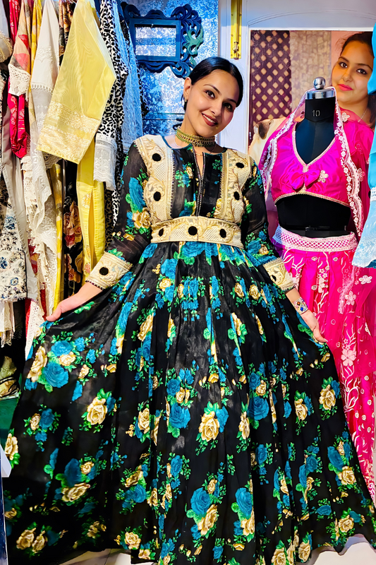 Noor-E-Raat Floral Gown