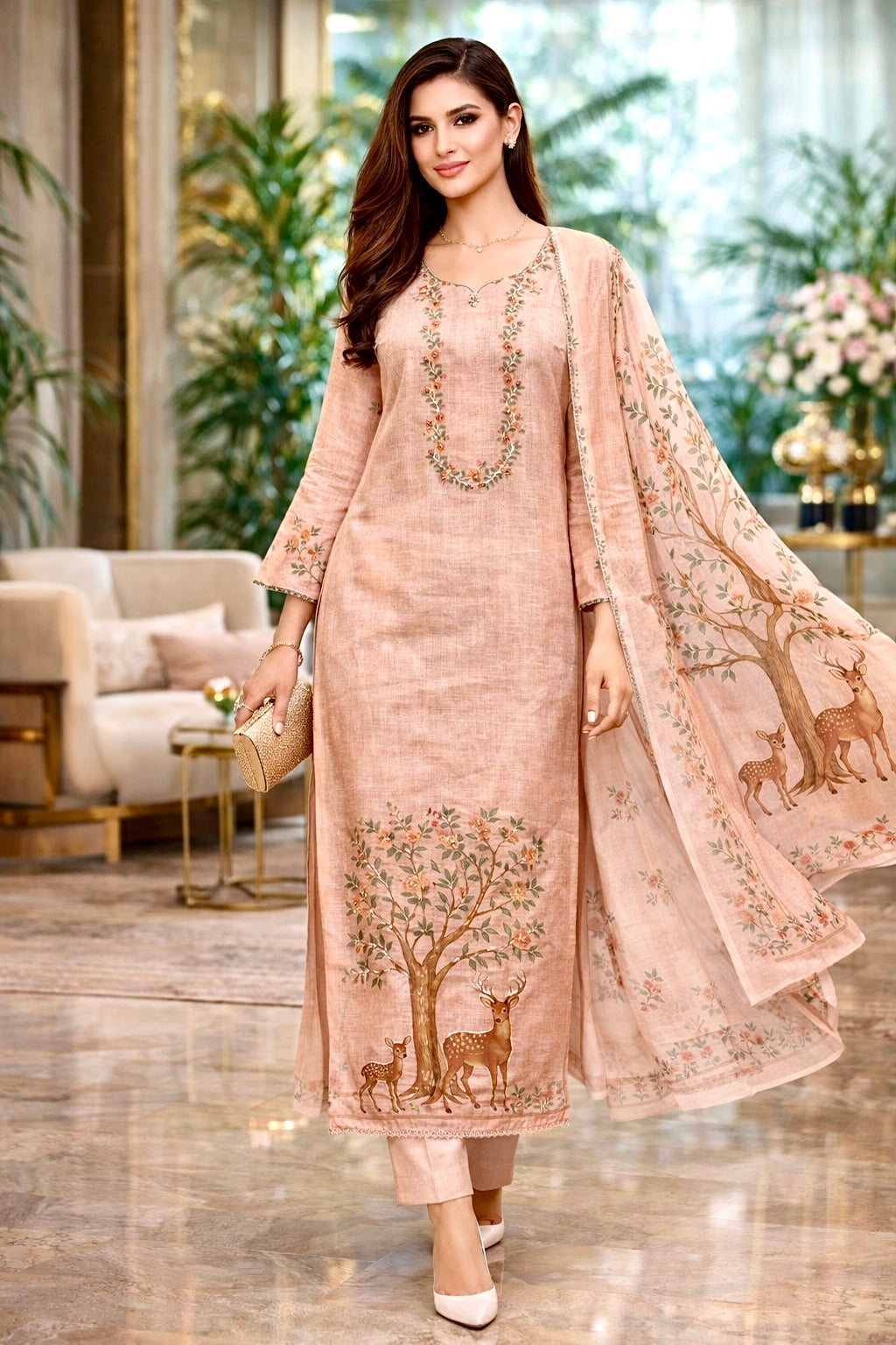 Vanraj Garden Kota Doria Embroidered Suit Set