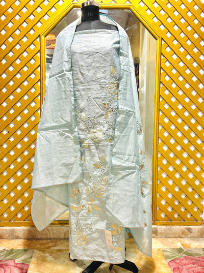 Verdelle Patchwork Mulmul Suit Set