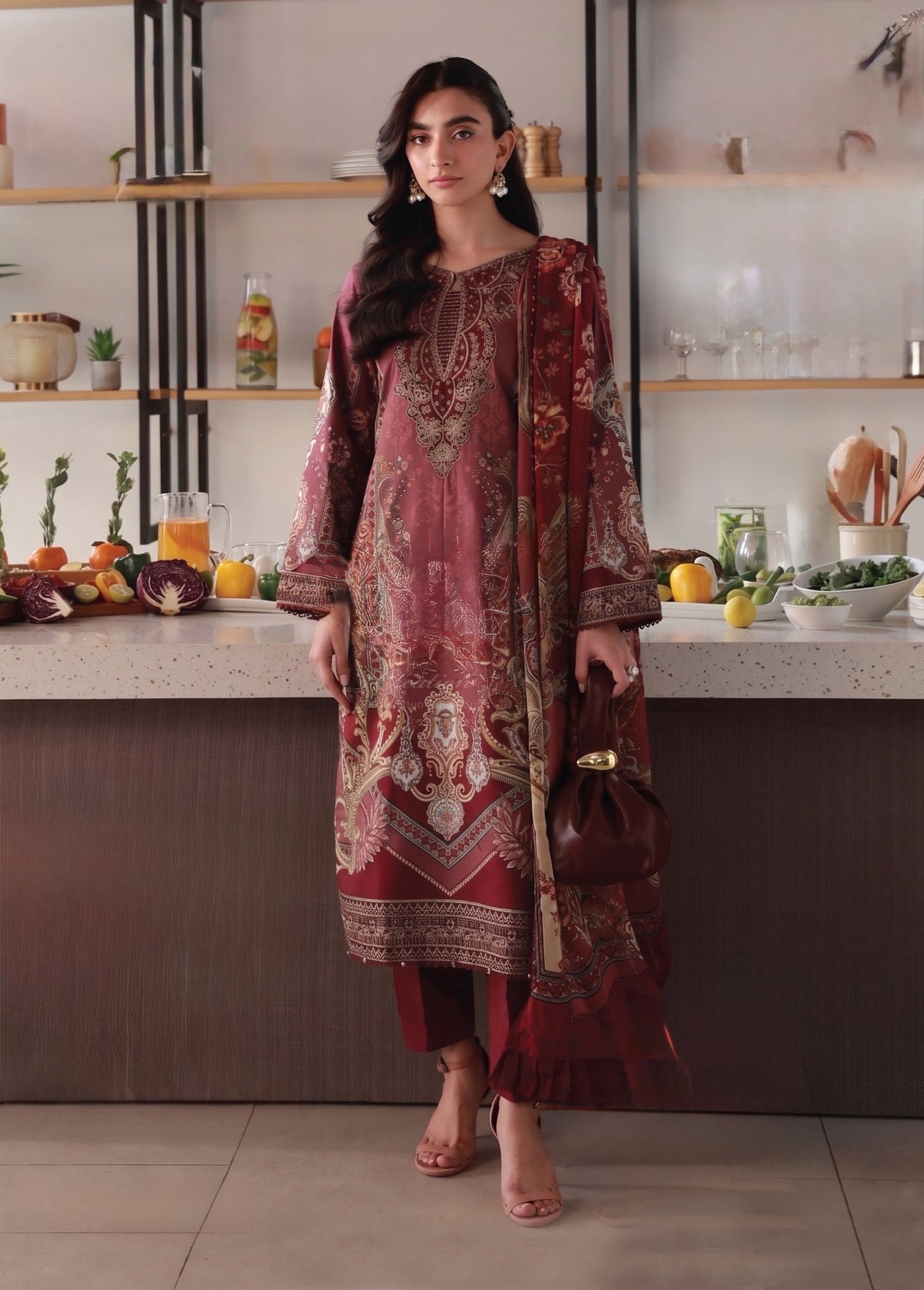 Aafreen Earthy Charm | Lawn Cotton Pakistani Suit Set