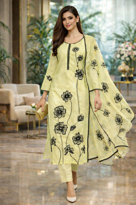 Wildflower Ink Kota Doria Suit Set