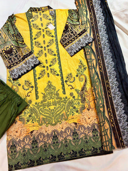 Noor-E-Zahra | Lawn Cotton Pakistani Suit Set