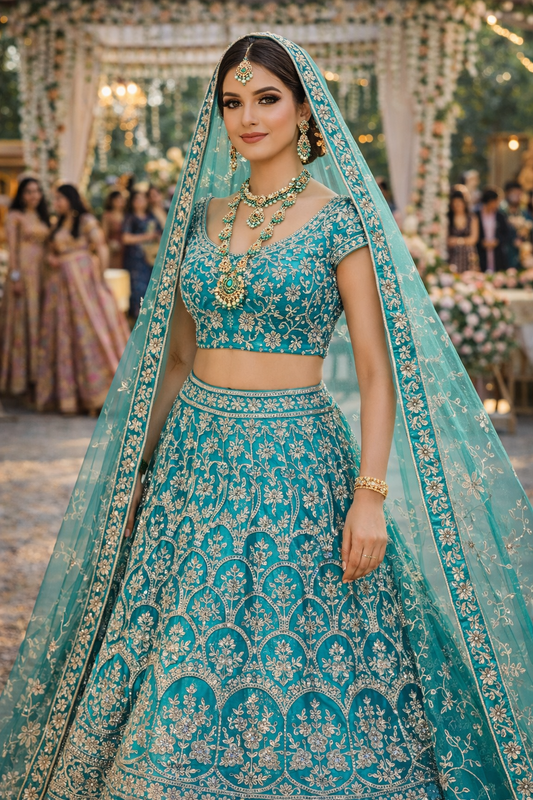 Aqua Noor Bridal Lehenga Set