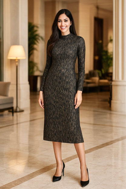 Celeste Shimmer Midi Dress