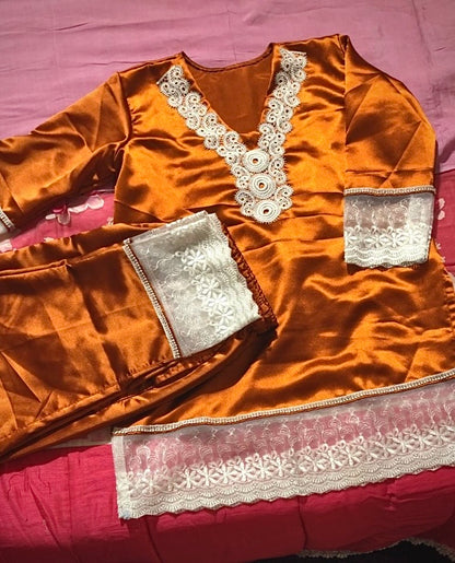 Bronze Luxe Satin Co-ord Set