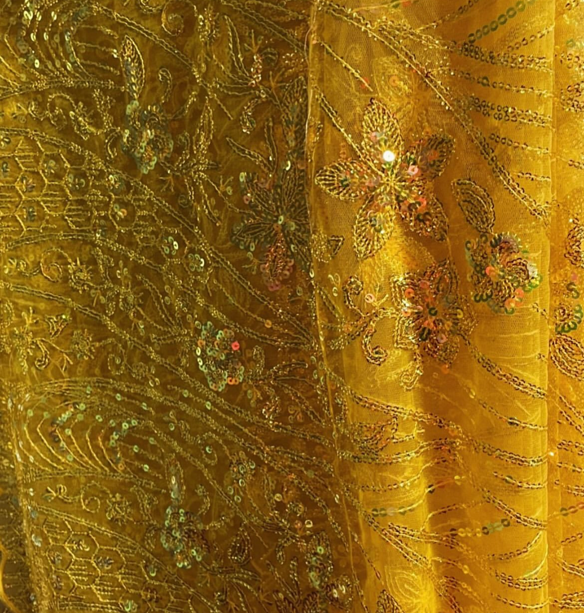 Sequenced Luxe Net Saree